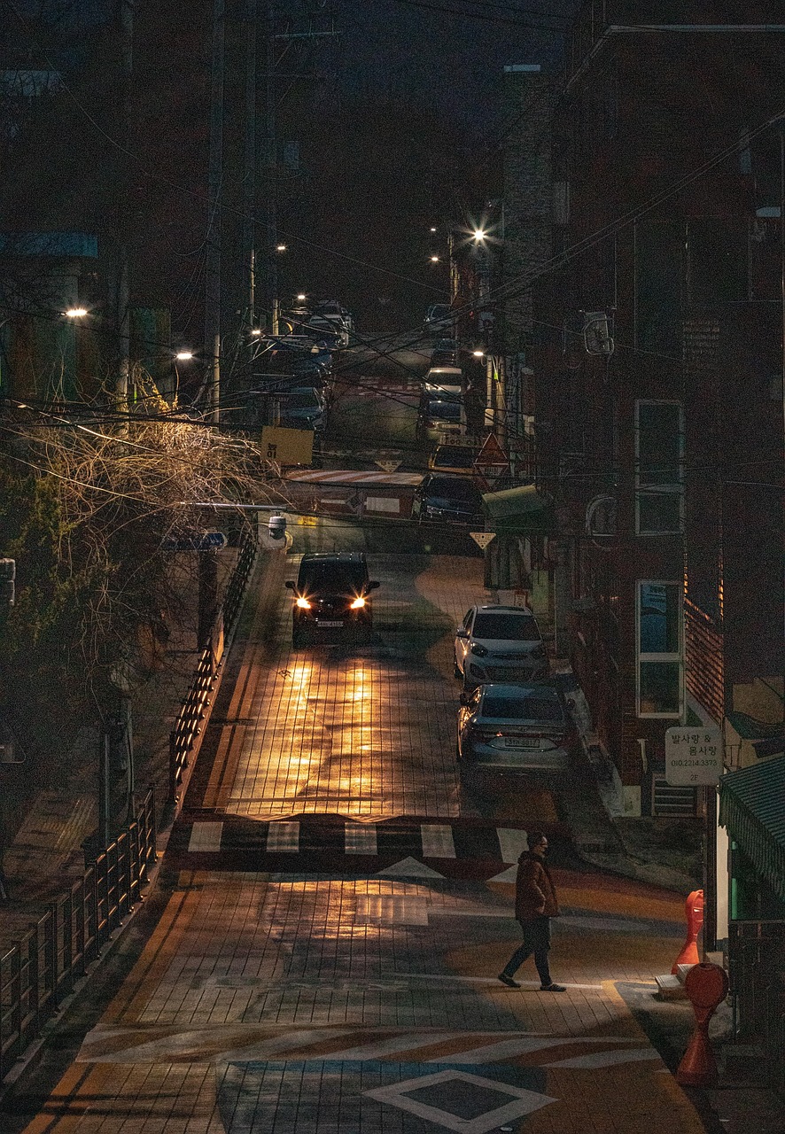 street,  road,  daegu,  korea,  city