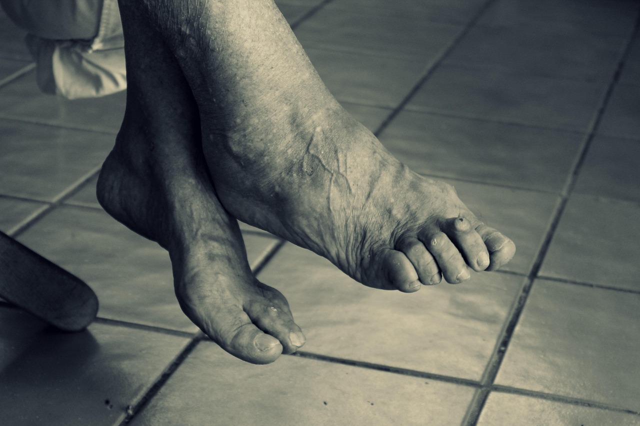 feet,  elderly woman,  old age,  age,  grandma